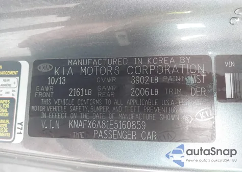 2014 Kia Forte Koup Ex из США, поврежденный, VIN KNAFX6A81E5160859